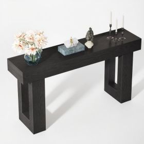 63-Inch Long Console Table, Wooden Rectangular Sofa Table Behind The Couch