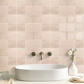 10pcs Self-adhesive Splash Wall Tiles, 10x10 Inch Self-adhesive Subway Tiles, High Quality Pink, Suitable For Kitchen And Bathroom Walasy DIY Hom (Option: 1)